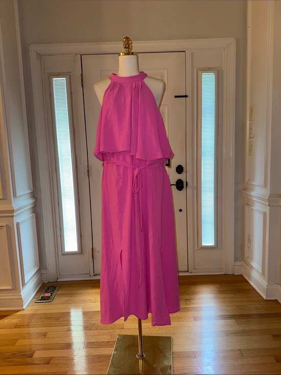 R&M Richards Dresses & Skirts - R&M Richards Bright Pink Halter Dress